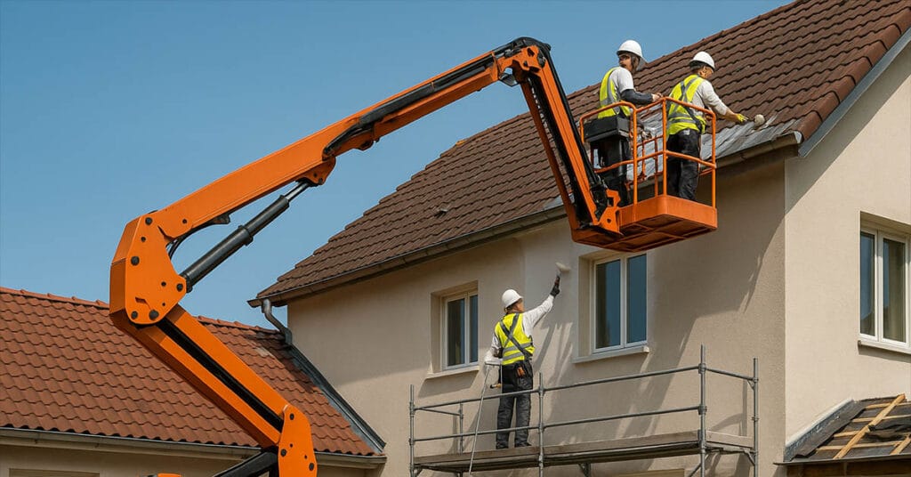 Peinture en hauteur. DS Cordiste